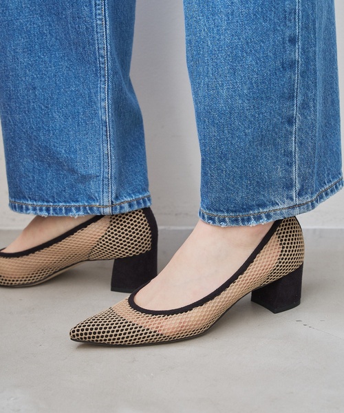 LE TALON(ルタロン)の「《追加2》4.5cmポインテッドネットパンプス(パンプス・レディース・カーキ/アイボリー/ブラック×ブラック/ベージュ・21/21.5/22cm/22.5cm/23cm/23.5cm/24cm/24.5cm/25cm/25.5cm)」の19枚目の写真