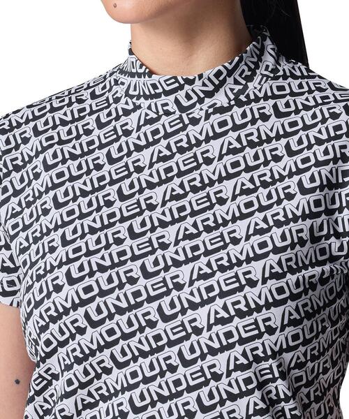 UNDER ARMOUR(アンダーアーマー)の「UAアーマードライ スラッシュ ロゴ ショートスリーブ モックネック シャツ(ゴルフ/レディース)(ポロシャツ・レディース・ホワイト・L/M/XL)」の4枚目の写真
