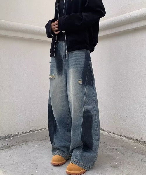 met jeans ラインストーンダメージパンツ y2k met jeans ラインストーンダメージパンツ y2k met jeans ライン