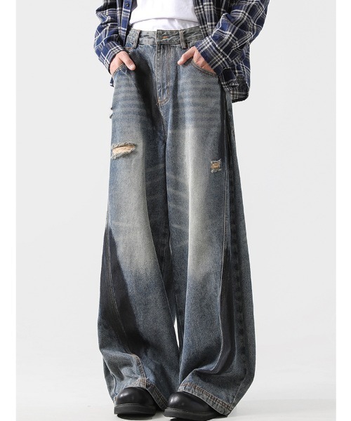met jeans ラインストーンダメージパンツ y2k met jeans ラインストーンダメージパンツ y2k - メルカリ