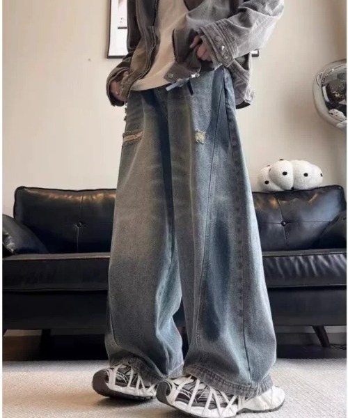 met jeans ラインストーンダメージパンツ y2k met jeans ラインストーンダメージパンツ y2k - メルカリ