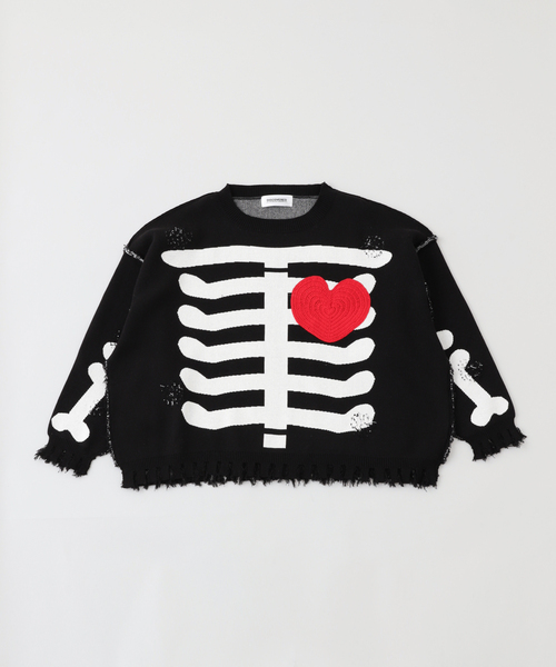 JOINT WORKS(ジョイントワークス)の「DISCOVERED/ ディスカバード BONE KNIT(ニット/セーター・メンズ・サックスブルー/ブラック・3)」の1枚目の写真