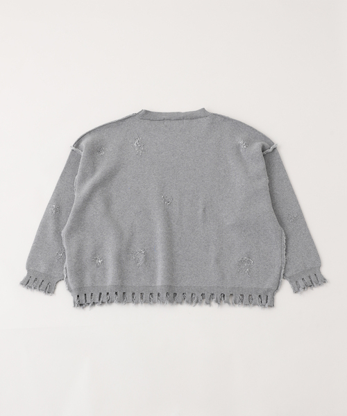 JOINT WORKS(ジョイントワークス)の「DISCOVERED/ ディスカバード BONE KNIT(ニット/セーター・メンズ・サックスブルー/ブラック・3)」の3枚目の写真