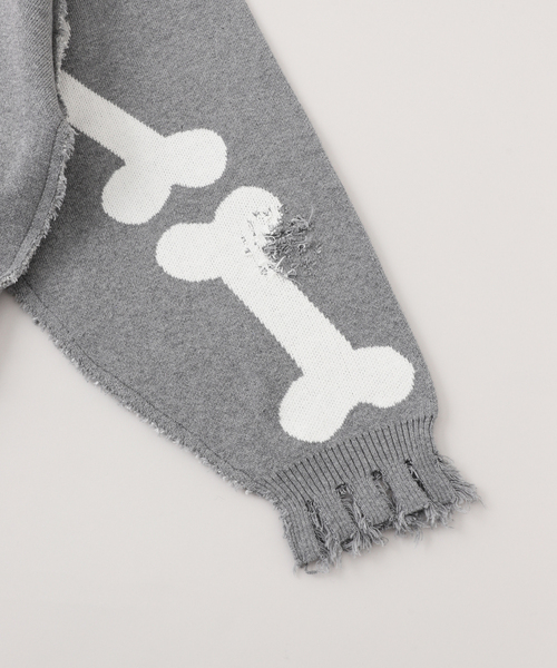 JOINT WORKS(ジョイントワークス)の「DISCOVERED/ ディスカバード BONE KNIT(ニット/セーター・メンズ・サックスブルー/ブラック・3)」の4枚目の写真