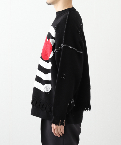 JOINT WORKS(ジョイントワークス)の「DISCOVERED/ ディスカバード BONE KNIT(ニット/セーター・メンズ・サックスブルー/ブラック・3)」の12枚目の写真