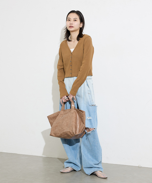 JOURNAL STANDARD（ジャーナルスタンダード）の「ハリヌキテレコクロップドカーディガン（カーディガン/ボレロ・レディース・ブラック/ブラウン系その他・FREE）」の11枚目の写真