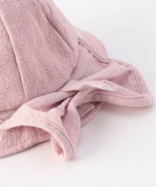 Ampersand（アンパサンド）の「ベビー リボン日よけ付きレースハット（ハット・キッズ・サックスブルー/ピンク/アイボリー・44/46/48）」の5枚目の写真