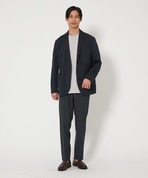 EDWIN（エドウィン）の「＜EDWIN＞デニスラ ROOMY 2B サッカー ジャケット（テーラードジャケット・メンズ・ブラック/ネイビー・M/S/L）」の3枚目の写真