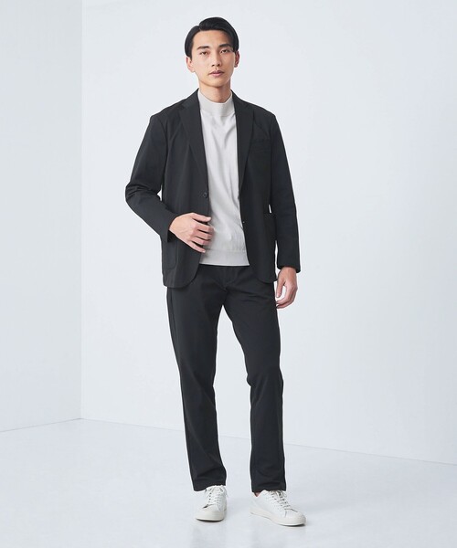 EDWIN（エドウィン）の「＜EDWIN＞デニスラ ROOMY 2B サッカー ジャケット（テーラードジャケット・メンズ・ブラック/ネイビー・M/S/L）」の4枚目の写真