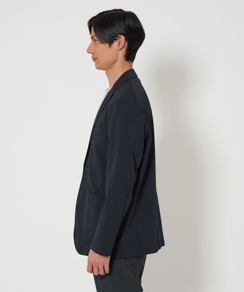 EDWIN（エドウィン）の「＜EDWIN＞デニスラ ROOMY 2B サッカー ジャケット（テーラードジャケット・メンズ・ブラック/ネイビー・M/S/L）」の6枚目の写真