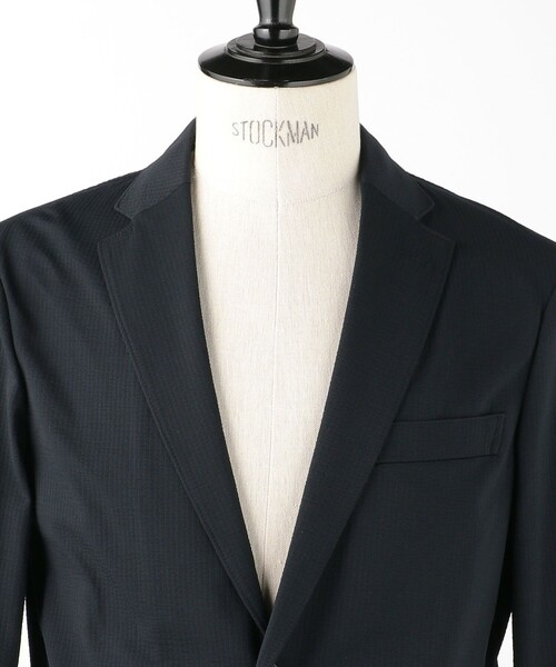 EDWIN（エドウィン）の「＜EDWIN＞デニスラ ROOMY 2B サッカー ジャケット（テーラードジャケット・メンズ・ブラック/ネイビー・M/S/L）」の9枚目の写真