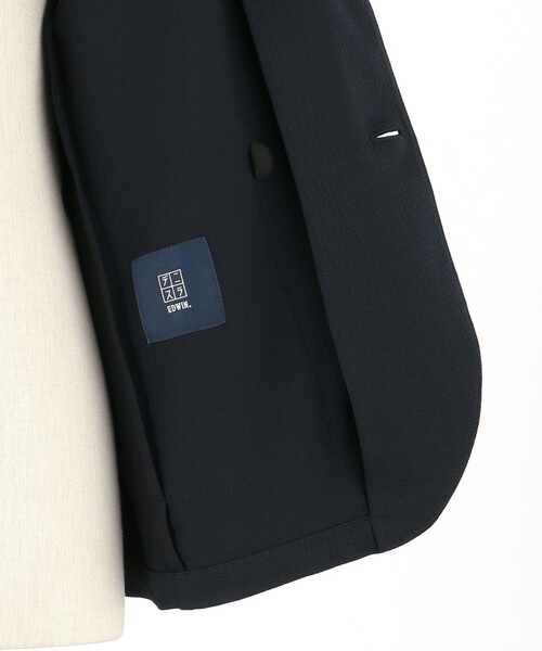 EDWIN（エドウィン）の「＜EDWIN＞デニスラ ROOMY 2B サッカー ジャケット（テーラードジャケット・メンズ・ブラック/ネイビー・M/S/L）」の11枚目の写真