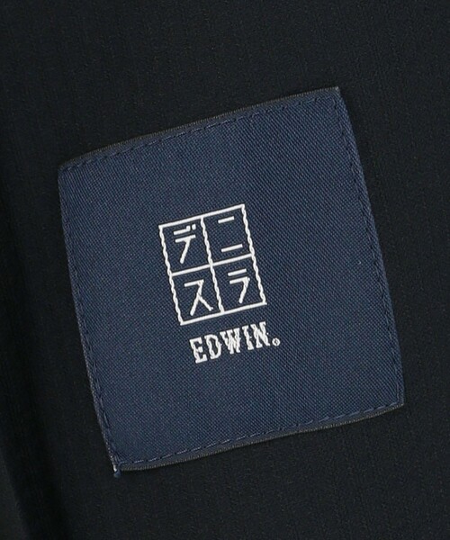 EDWIN（エドウィン）の「＜EDWIN＞デニスラ ROOMY 2B サッカー ジャケット（テーラードジャケット・メンズ・ブラック/ネイビー・M/S/L）」の13枚目の写真