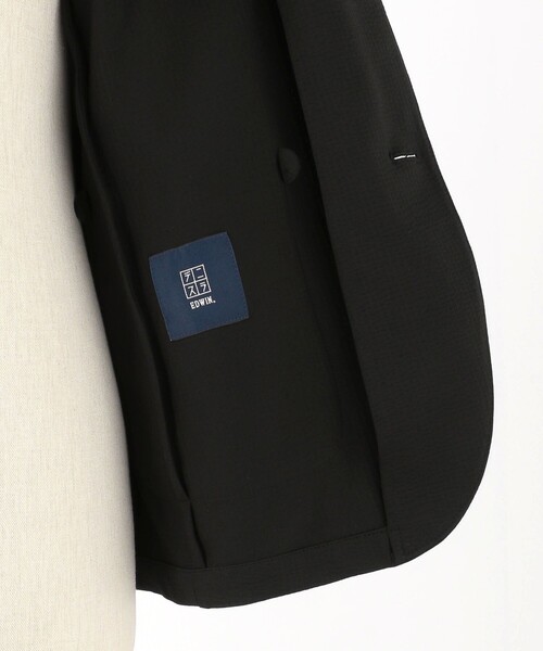 EDWIN（エドウィン）の「＜EDWIN＞デニスラ ROOMY 2B サッカー ジャケット（テーラードジャケット・メンズ・ブラック/ネイビー・M/S/L）」の18枚目の写真