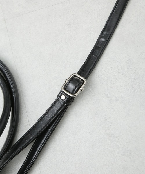 NANO universe（ナノユニバース）の「2WAYスクエアボストンバッグ（ボストンバッグ・レディース・ブラック/アイボリー・FREE）」の12枚目の写真