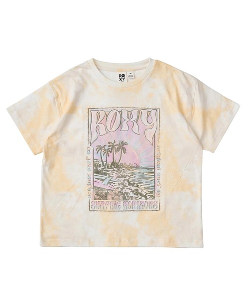 ROXY（ロキシー）の「MINI SURFING HORIZON /ロキシーキッズオーバーサイズシルエット半袖Tシャツ（Tシャツ/カットソー・キッズ・イエロー/ホワイト/ピンク・140/150/130/120）」の2枚目の写真