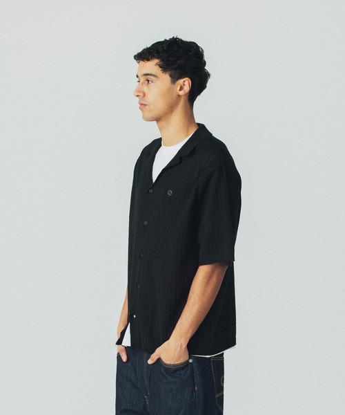 SILAS（サイラス）の「S/S KNIT SHIRT（シャツ/ブラウス・メンズ・ブラック/ホワイト・M/L）」の5枚目の写真