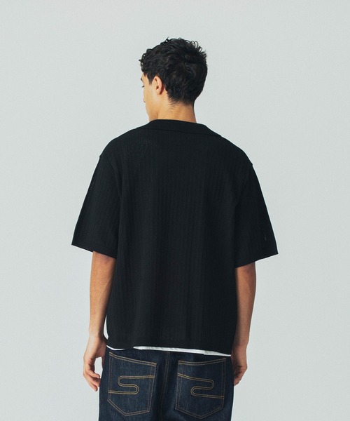 SILAS（サイラス）の「S/S KNIT SHIRT（シャツ/ブラウス・メンズ・ブラック/ホワイト・M/L）」の6枚目の写真