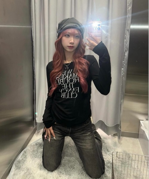 Tシャツ・カットソー FANCY CLUB WE MAKES TROUBLE LONG SLEEVE 5BMM205 FANCY CLUB tシャツ 「FANCY CLUB」WE MAKES TROUBLE LONG