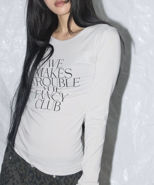 Tシャツ・カットソー FANCY CLUB WE MAKES TROUBLE LONG SLEEVE 5BMM205 FANCY CLUB tシャツ 「FANCY CLUB」WE MAKES TROUBLE LONG