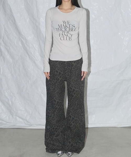 Tシャツ・カットソー FANCY CLUB WE MAKES TROUBLE LONG SLEEVE 5BMM205 FANCY CLUB tシャツ 「FANCY CLUB」WE MAKES TROUBLE LONG
