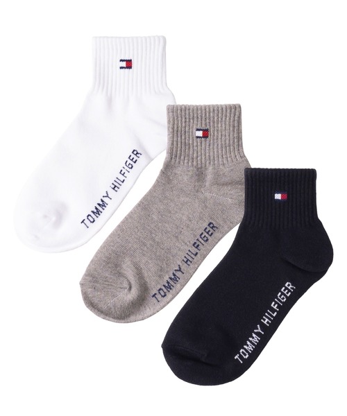 TOMMY HILFIGER(トミーヒルフィガー)の「【EC別注】TOMMY HILFIGER/トミーヒルフィガー ブランド ロゴ 靴下 抗菌防臭 くるぶし上 ショートソックス 3足セット 19cm 20cm 21cm 22cm 23cm(ソックス/靴下・キッズ・その他1/その他2/その他3/ホワイト/ブラック/ホワイト系1/その他4/その他5・19-21cm/21-23cm)」の4枚目の写真