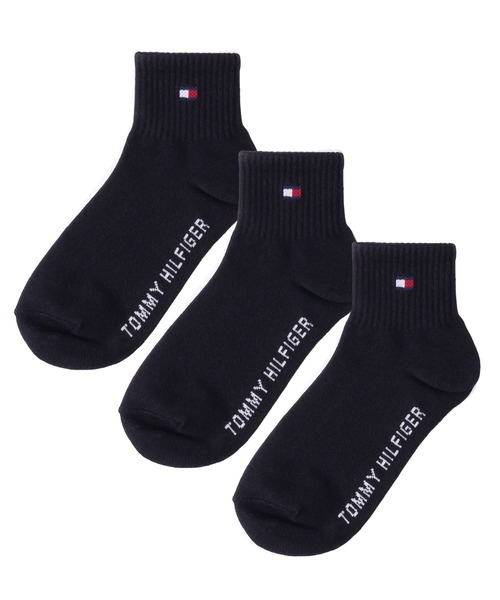 TOMMY HILFIGER(トミーヒルフィガー)の「【EC別注】TOMMY HILFIGER/トミーヒルフィガー ブランド ロゴ 靴下 抗菌防臭 くるぶし上 ショートソックス 3足セット 19cm 20cm 21cm 22cm 23cm(ソックス/靴下・キッズ・その他1/その他2/その他3/ホワイト/ブラック/ホワイト系1/その他4/その他5・19-21cm/21-23cm)」の3枚目の写真