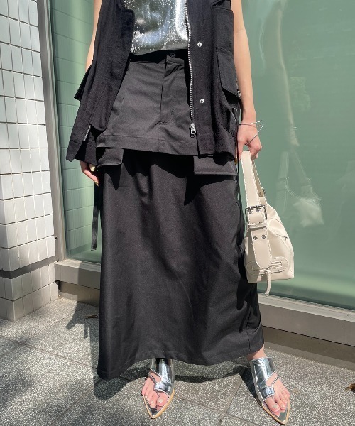 AIC.(エーアイシー)の「2WAYチュールレイヤードロングスカート(スカート・レディース・ブラック・FREE)」の11枚目の写真