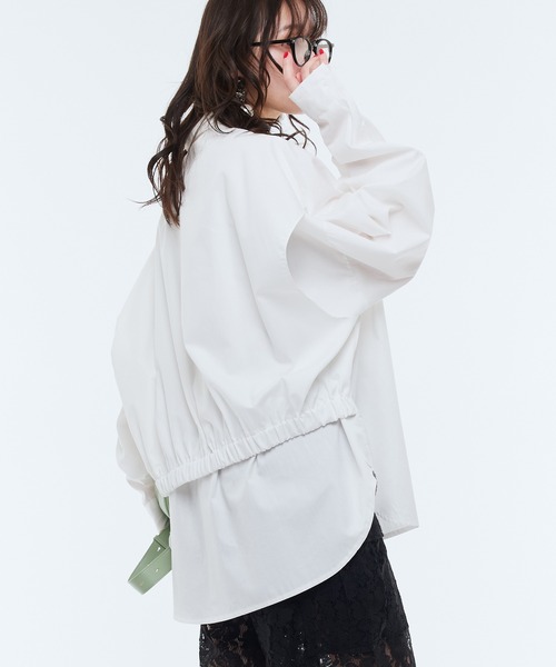 ブラウス シャツ 「Narcissus」オーバーダブルシャツ レディース セール】【Narcissus】オーバーダブルシャツ（シャツ/ブラウス