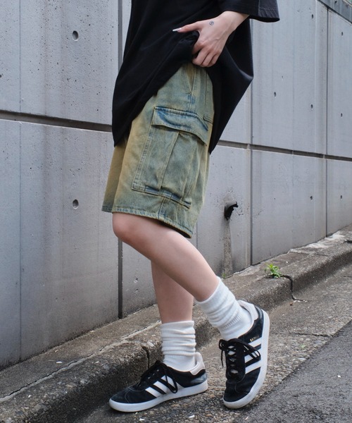 WEGO(ウィゴー)の「WEGO/イージーバギーデニムカーゴショーツ(デニムパンツ・メンズ・ブラック系2/ブラック系3/スカイブルー・SMALL/MEDIUM/LARGE)」の18枚目の写真