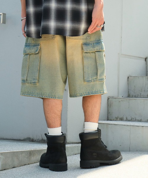 WEGO(ウィゴー)の「WEGO/イージーバギーデニムカーゴショーツ(デニムパンツ・メンズ・ブラック系2/ブラック系3/スカイブルー・SMALL/MEDIUM/LARGE)」の11枚目の写真