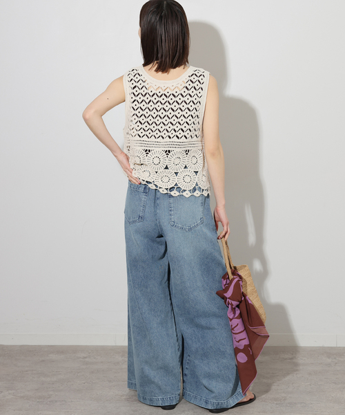 JOURNAL STANDARD relume(ジャーナルスタンダード レリューム)の「C/R デニムワイドギャザー(デニムパンツ・レディース・チャコールグレー/ブルー・36/38)」の12枚目の写真