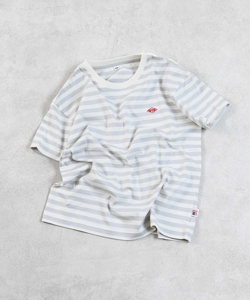 LSP WOW（エルエスピーワオ）の「【LSP WOW!】マイニチワッペンボーダーTee（Tシャツ/カットソー・キッズ・ベージュ/レッド/ブラウン/グリーン/イエロー/ネイビー/ピンク/ブラック/ブルー/グレー・120/110/100/90/80/130）」の3枚目の写真