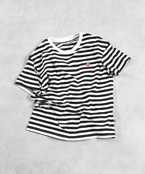 LSP WOW（エルエスピーワオ）の「【LSP WOW!】マイニチワッペンボーダーTee（Tシャツ/カットソー・キッズ・ベージュ/レッド/ブラウン/グリーン/イエロー/ネイビー/ピンク/ブラック/ブルー/グレー・120/110/100/90/80/130）」の2枚目の写真