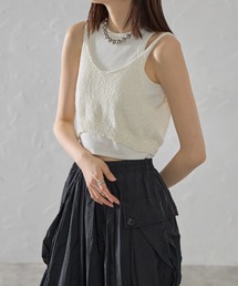 each | 【前後2WAY】もこもこレイヤードビスチェ(その他トップス)