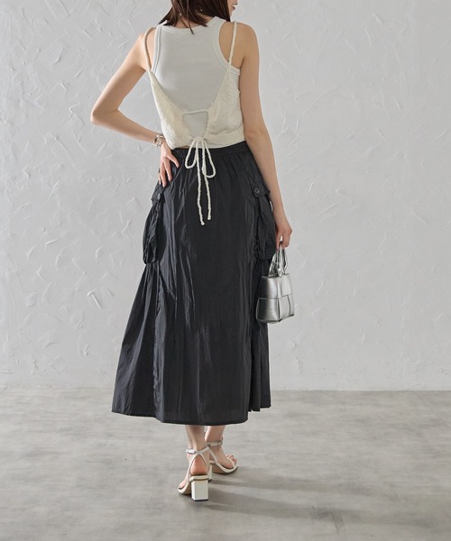 each（イーチ）の「【前後2WAY】もこもこレイヤードビスチェ（その他トップス・レディース・ホワイト/ブラウン/ネイビー・FREE）」の19枚目の写真