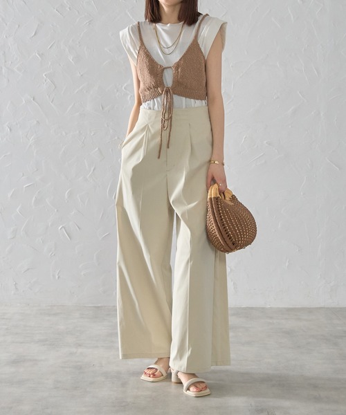 each（イーチ）の「【前後2WAY】もこもこレイヤードビスチェ（その他トップス・レディース・ホワイト/ブラウン/ネイビー・FREE）」の7枚目の写真