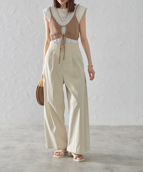 each（イーチ）の「【前後2WAY】もこもこレイヤードビスチェ（その他トップス・レディース・ホワイト/ブラウン/ネイビー・FREE）」の10枚目の写真