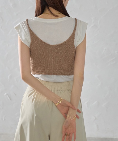 each（イーチ）の「【前後2WAY】もこもこレイヤードビスチェ（その他トップス・レディース・ホワイト/ブラウン/ネイビー・FREE）」の12枚目の写真