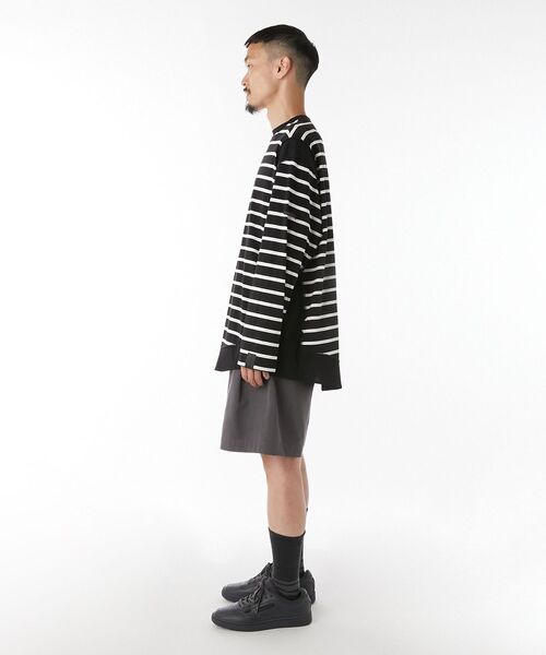 トップス n.hoolywood BLACK N.HOOLYWOOD - CREWNECK LONGSLEEVE T-SHIRT (BLACK