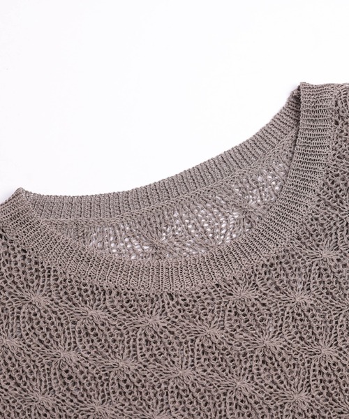 AMELY(エミリー)の「かぎ編みニットトップス(その他トップス・レディース・アイボリー/ブラック/グレー系/モカ・フリー)」の14枚目の写真