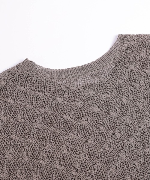 AMELY(エミリー)の「かぎ編みニットトップス(その他トップス・レディース・アイボリー/ブラック/グレー系/モカ・フリー)」の18枚目の写真