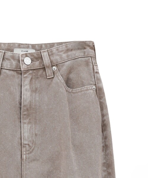 CLANE（クラネ）の「【CLANE/クラネ】SLASH CUT DENIM PANTS/スラッシュカットデニムパンツ（デニムパンツ・レディース・ベージュ/ダークインディゴブルー・0/1）」の9枚目の写真