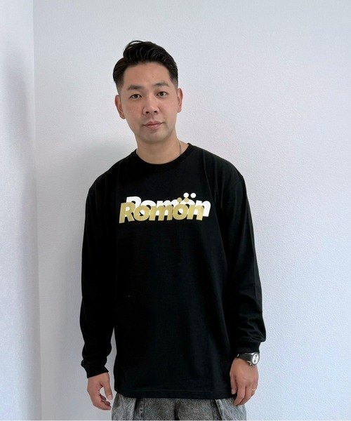 Romon(ロマン)の「Romon Heavy Weight L/S T-shirts(Tシャツ/カットソー・レディース・ブラック/ホワイト・L/M/S/XL)」の2枚目の写真