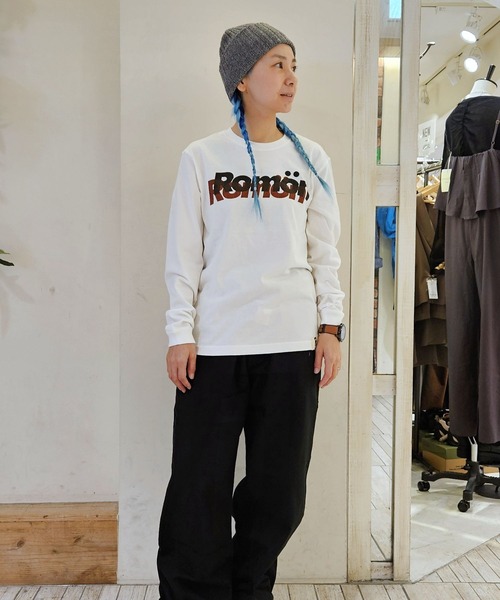 Romon(ロマン)の「Romon Heavy Weight L/S T-shirts(Tシャツ/カットソー・レディース・ブラック/ホワイト・L/M/S/XL)」の5枚目の写真
