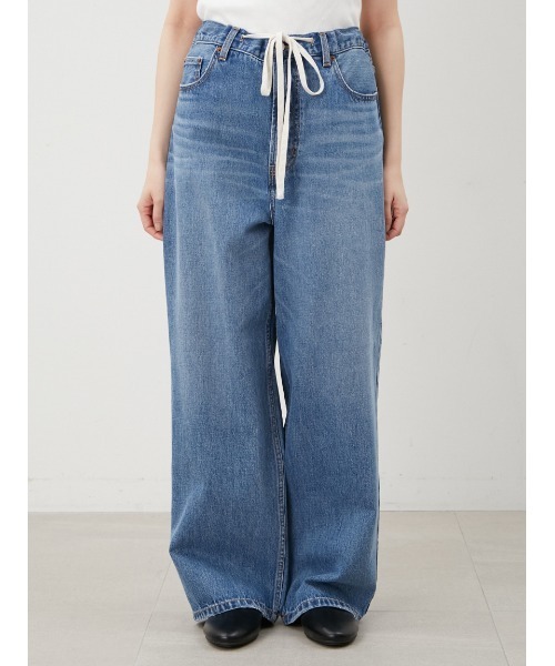 Mila Owen ミラオーウェン　セルビッチワイドストレートデニムパンツ ミラ オーウェン Mila Owen セルビッチワイドストレートデニムパンツ