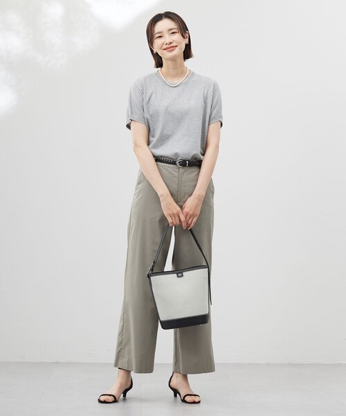 J.PRESS Ladies(J.プレス レディス)の「【洗える・接触冷感・吸水速乾】ドライリネンストレッチ ワイド パンツ(その他パンツ・レディース・ベージュ系/黄土色系/カーキ系・XS/S)」の21枚目の写真