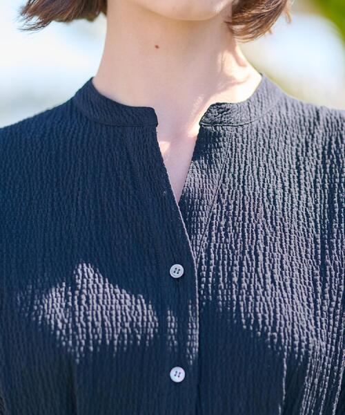 DRESSTERIOR（ドレステリア）の「【ポケットあり/後ろウエストゴム】フレンチスリーブリップルワンピース（ワンピース・レディース・ブラック/ダークブラウン・34/36/38）」の17枚目の写真