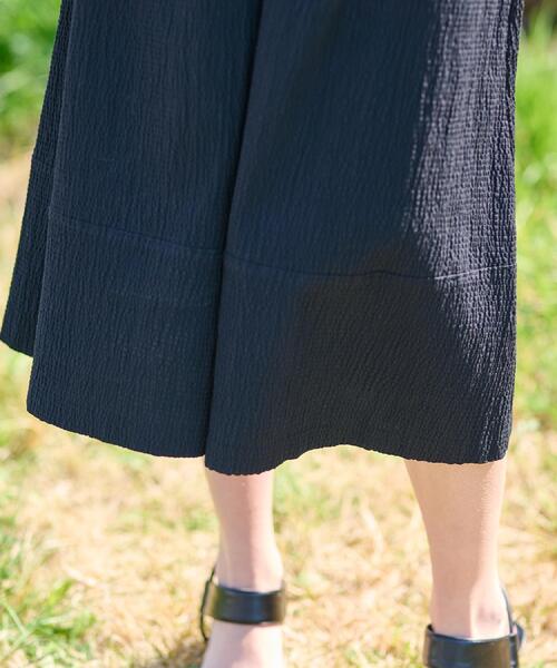 DRESSTERIOR（ドレステリア）の「【ポケットあり/後ろウエストゴム】フレンチスリーブリップルワンピース（ワンピース・レディース・ブラック/ダークブラウン・34/36/38）」の11枚目の写真