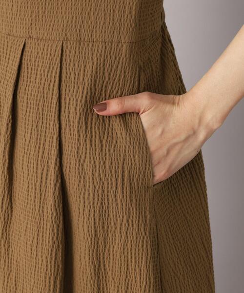 DRESSTERIOR（ドレステリア）の「【ポケットあり/後ろウエストゴム】フレンチスリーブリップルワンピース（ワンピース・レディース・ブラック/ダークブラウン・34/36/38）」の20枚目の写真